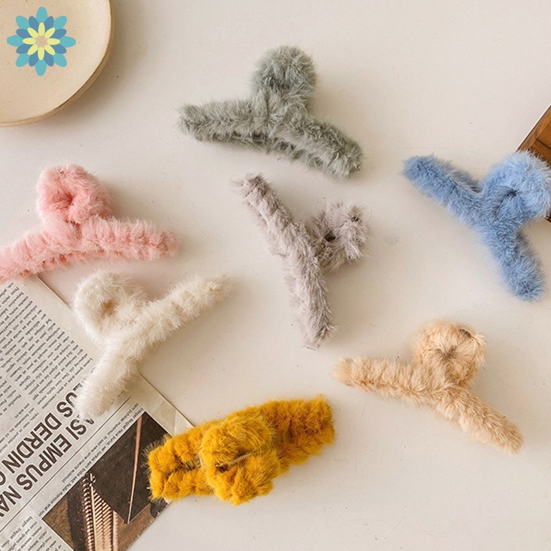 Kẹp tóc giả lông thỏ cỡ lớn thời trang thu đông cho nữ