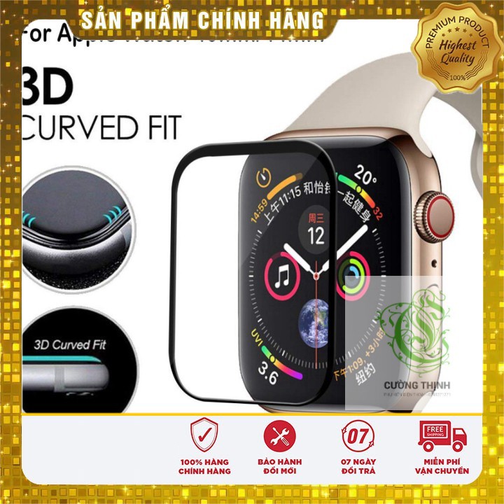 [ Giá siêu rẻ ]  MIẾNG DÁN Kính cường lực FULL cong DẺO 7H Apple Watch Series 5 4 3 2 1 38mm 40mm 42mm 44mm