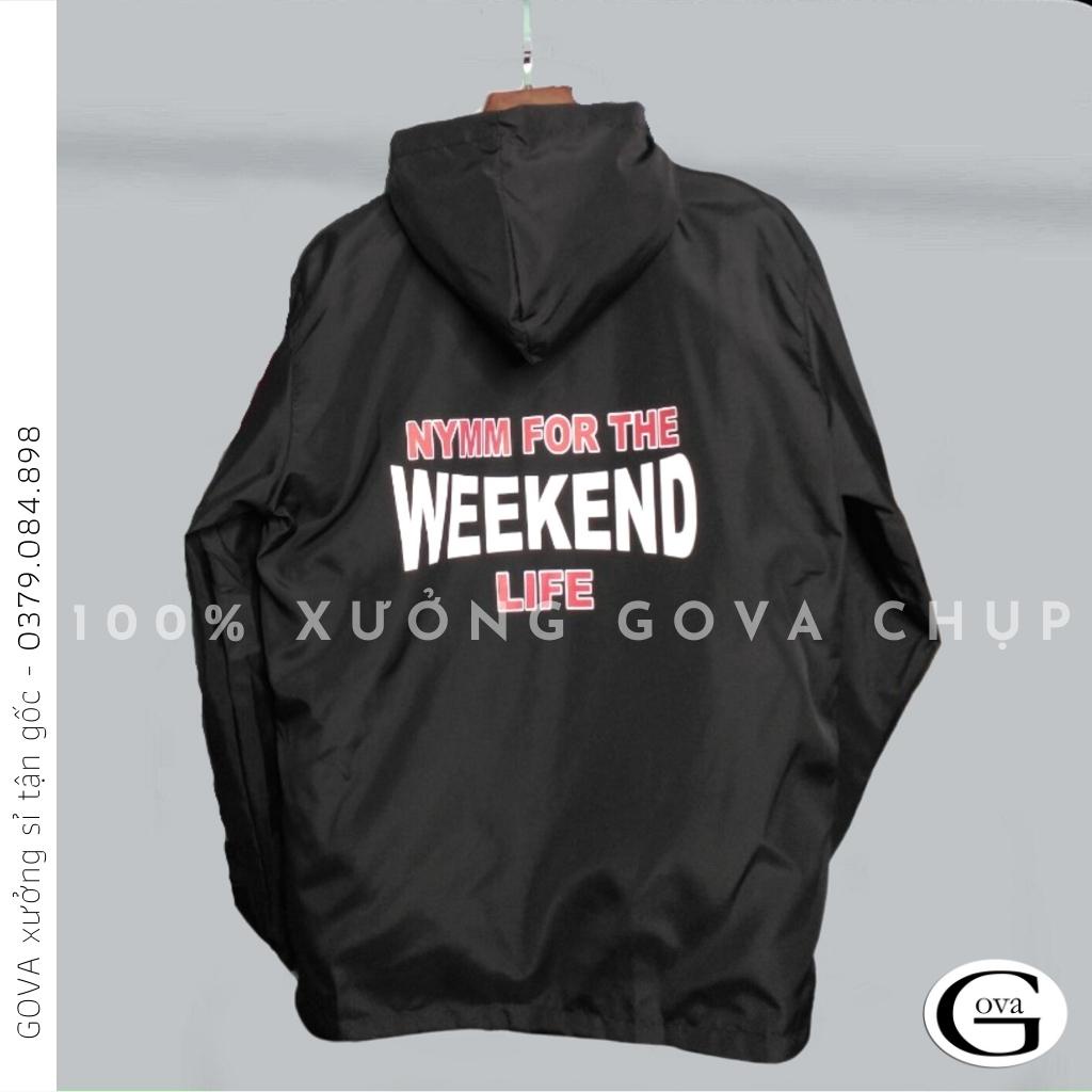 Áo khoác dù Weekend Life nam nữ form rộng Unisex 2 lớp Chống Nắng Siêu Hot ulzzang Jacket Bomber GOVA