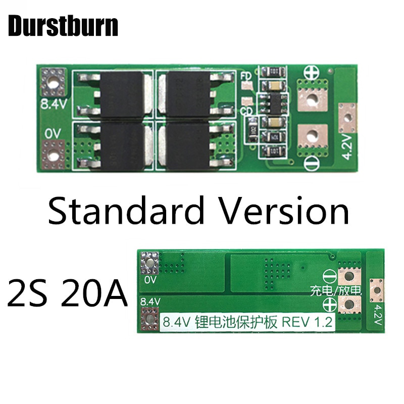 Bảng mạch tiêu chuẩn / cân bằng pin Lithium 2s 20a 7.4v 8.4v 18650