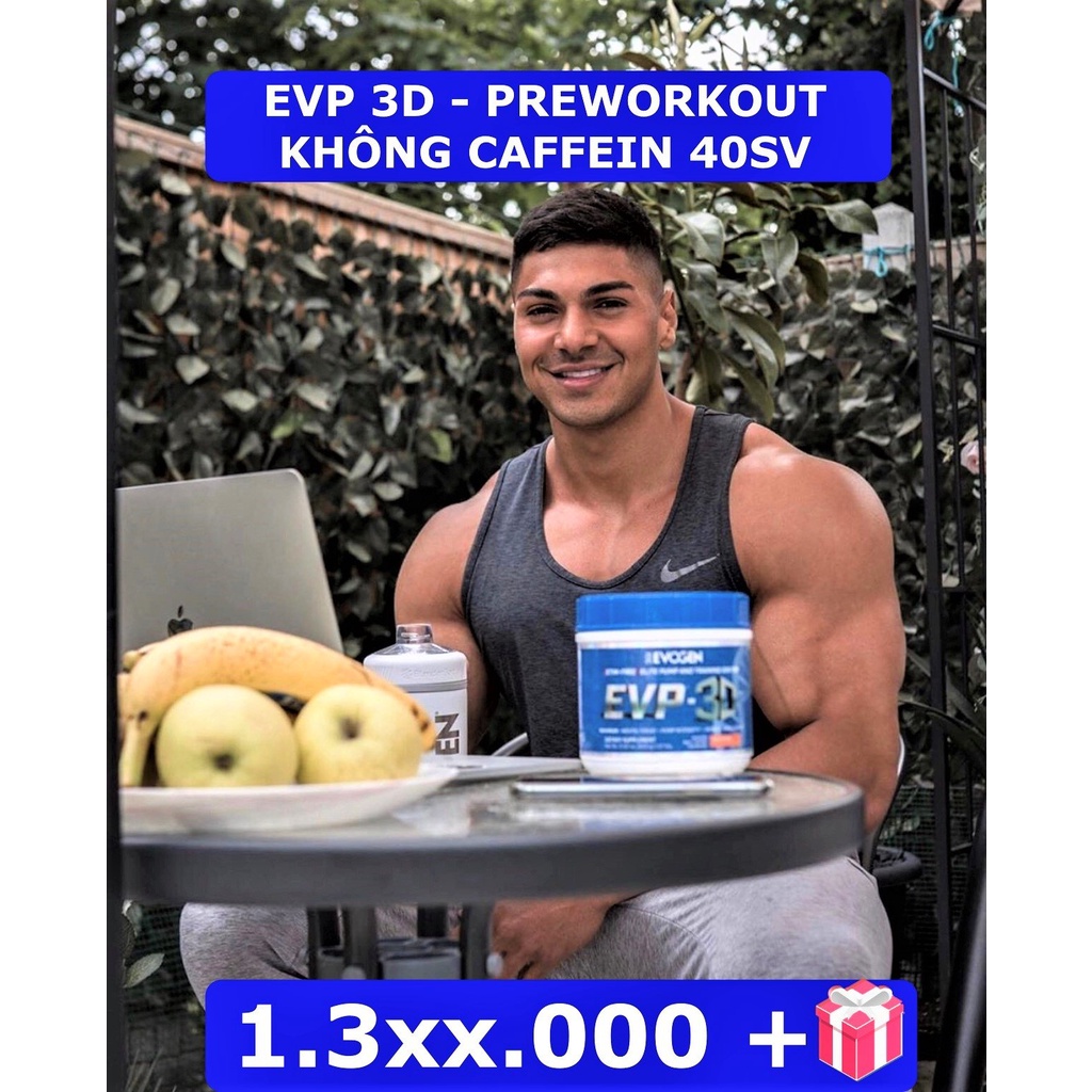 EVOGEN EVP 3D NHÃN MỚI 2023 40SV - Pre Workout Không Caffein Cao Cấp Nhất Của EVOGEN Hàng Chính Hãng BBT