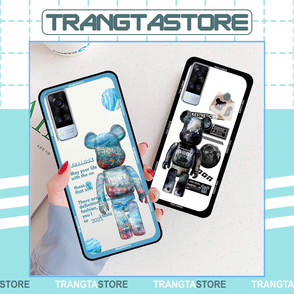 Ốp Vivo Y51 2020 / Y51s / Y72 5G / Y53s in hình gấu Bearbrick,Mountain,xanh,đen,đỏ giá rẻ