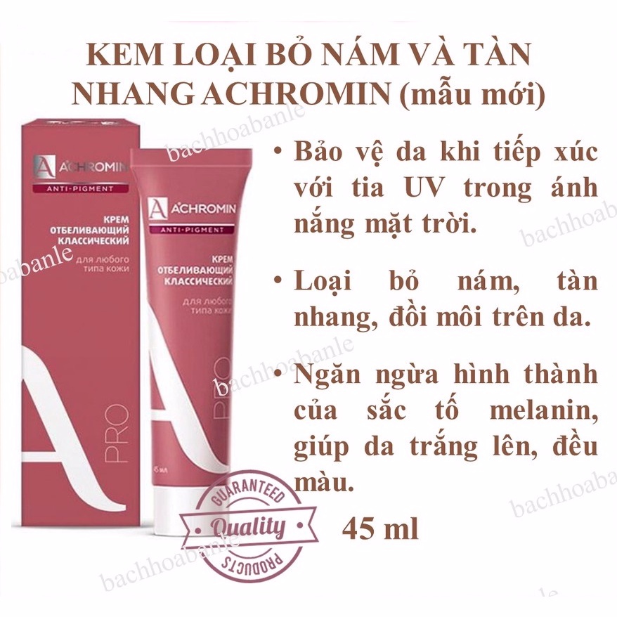 Kem nám tàn nhang Achromin mờ nám tàn nhang chống lão hoá phục hồi da giảm nếp nhăn dưỡng trắng da 𝐓𝐚̣̆𝐧𝐠 𝐦𝐚́𝐲 𝐦𝐚𝐬𝐬𝐚𝐠𝐞𝐫