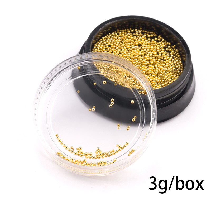 Hạt Kim Loại Mini Bằng Thép Không Gỉ Trang Trí Móng Tay 3D