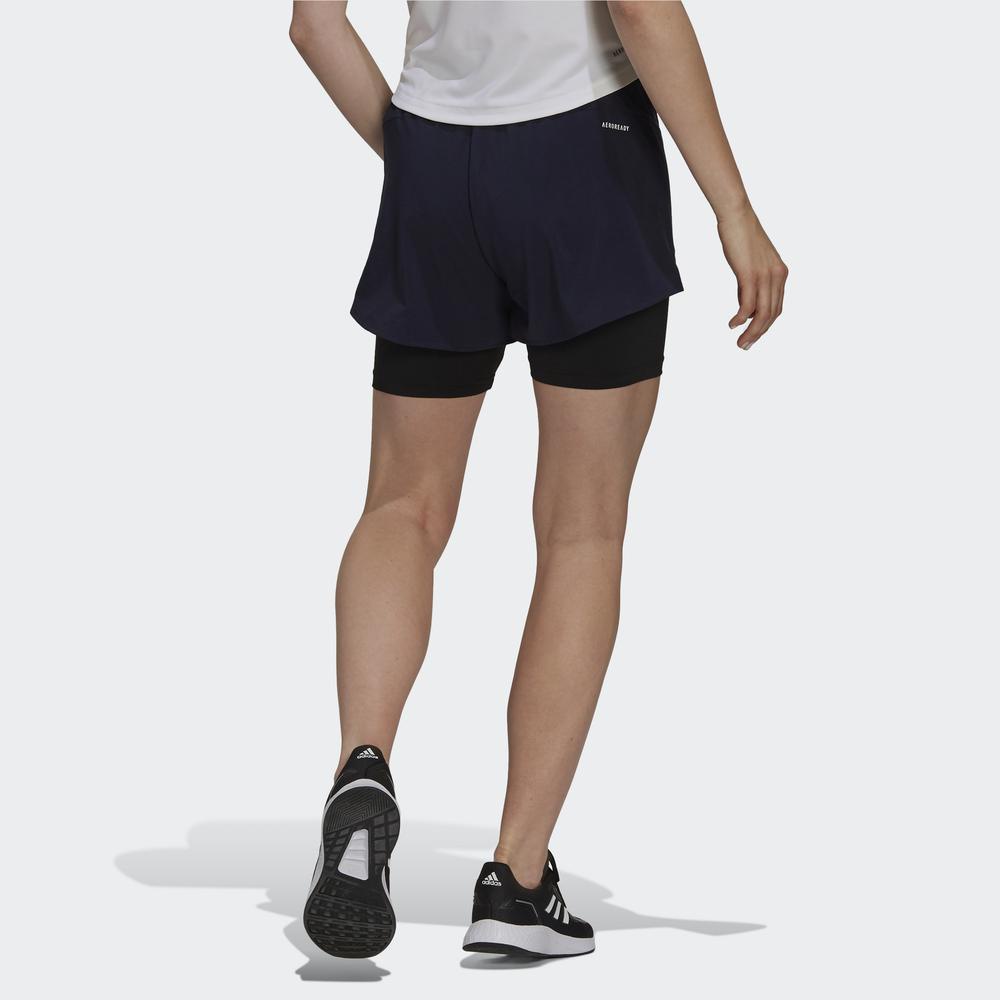 Quần Ngắn adidas TRAINING Nữ Quần short thể thao Primeblue Designed To Move 2-in-1 Màu xanh dương H38799