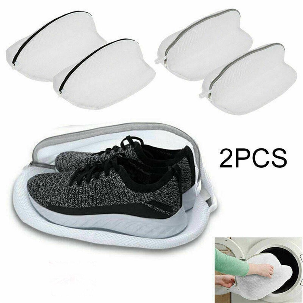Bộ 2 Túi Lưới Giặt Giày / Đồ Lót Tiện Dụng Mang Đi Du Lịch