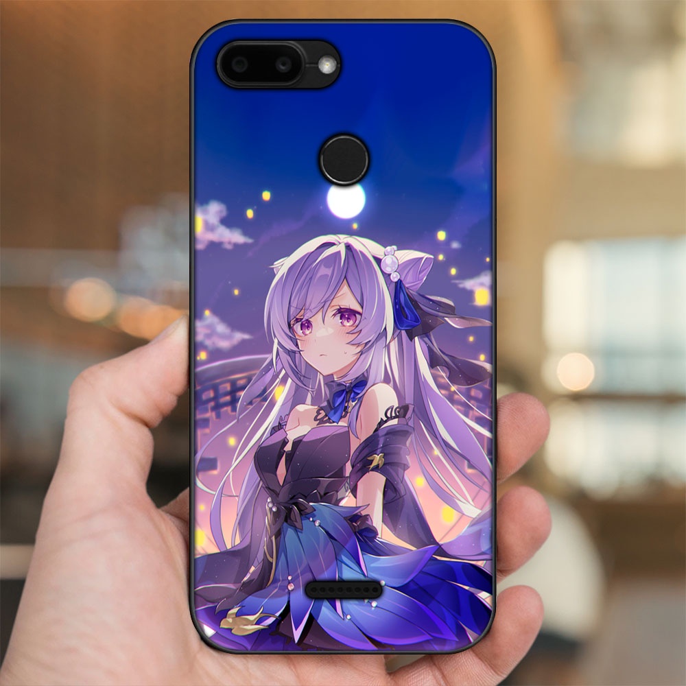 Ốp lưng Xiaomi Redmi 6 viền đen in hình Keqing Genshin Impact