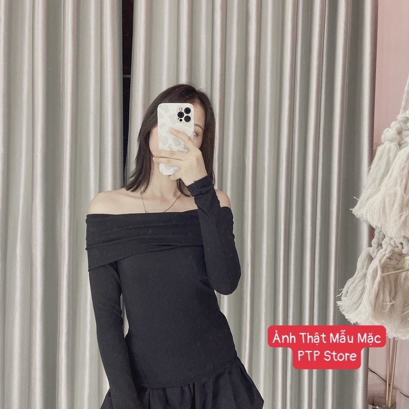 [Siêu Hot] Áo Len Tăm Trễ Vai 3 Màu Siêu Xinh, Áo Kiểu Nữ Dáng Ôm Có Ảnh Thật Kèm Video | BigBuy360 - bigbuy360.vn