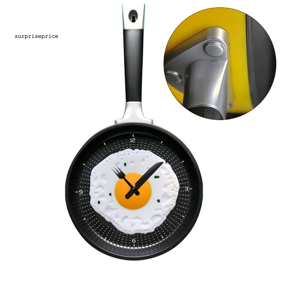 Đồng hồ treo tường kiểu dáng chảo rán trứng sáng tạo trang trí nội thất bắt mắt