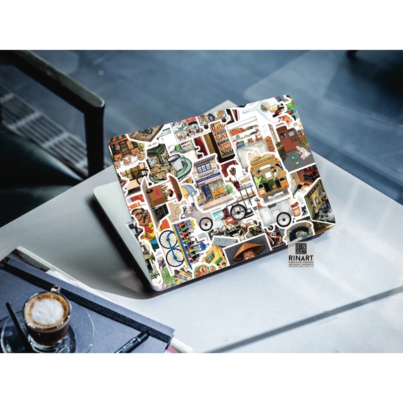 Set 100 sticker ký ức tuổi thơ hình ảnh thân thuộc dễ thương dùng dán trang trí điện thoại laptop vali