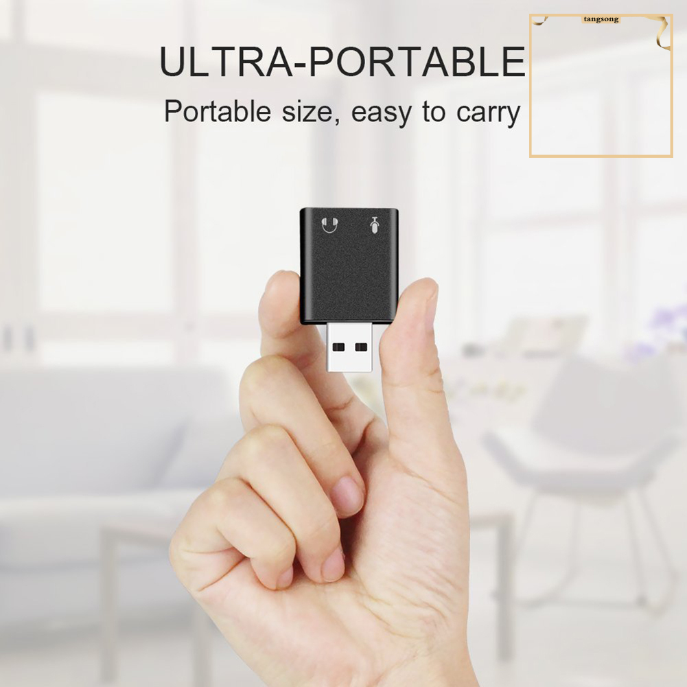 Bộ Chuyển Đổi Âm Thanh Usb7.1 Kèm Giắc Cắm 3.5mm Dành Cho Máy Tính