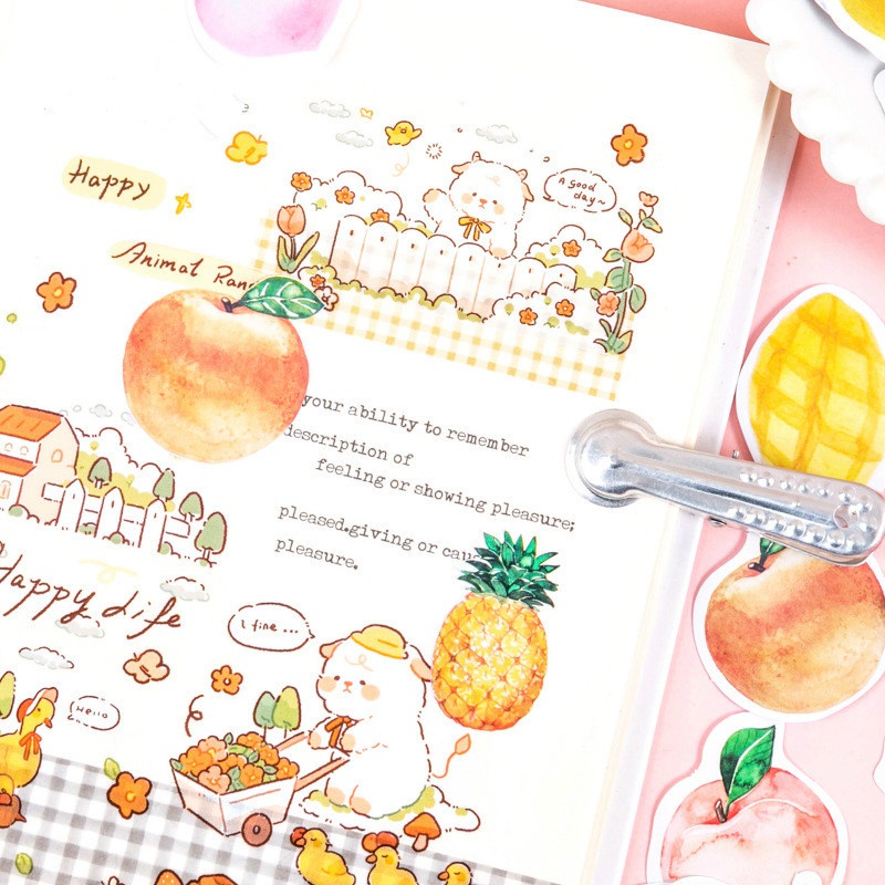 Sticker Dán Trang Trí Hình Trái Cây Xinh Xắn Dễ Thương