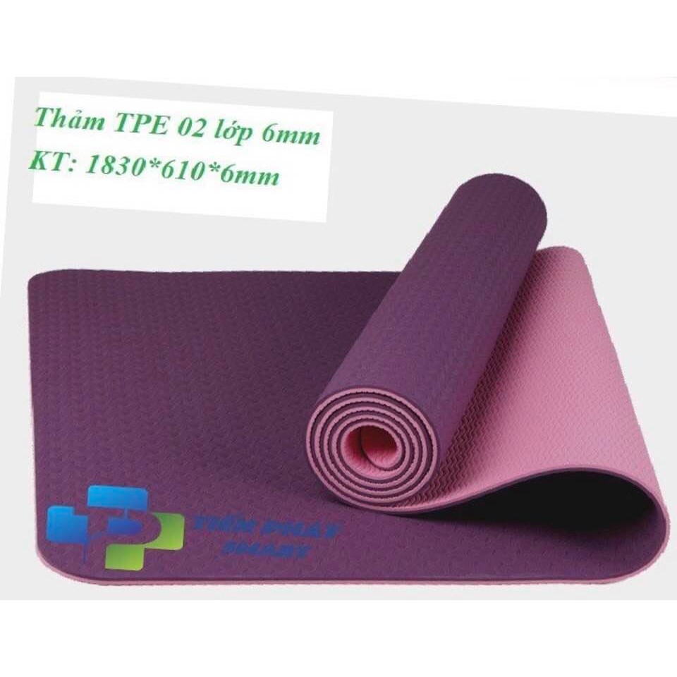 [XẢ KHO+FREE SHIP] Thảm tập GYM tpe, Thảm tập YOGA 6mm, thảm hoa văn thảm loang mầu