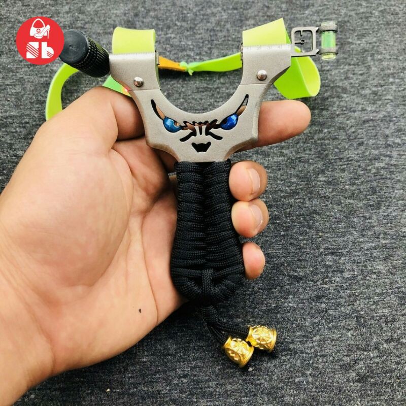 [Rẻ Vô Địch] Ná Cao Su Mắt Quỷ Hợp Kim Nguyên Khối kèm đèn lazer