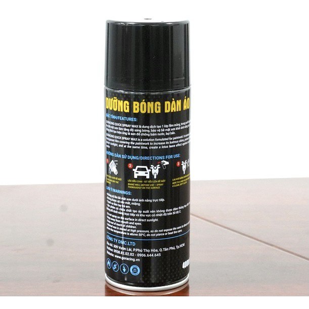 Chai dưỡng bóng dàn áo Goracing