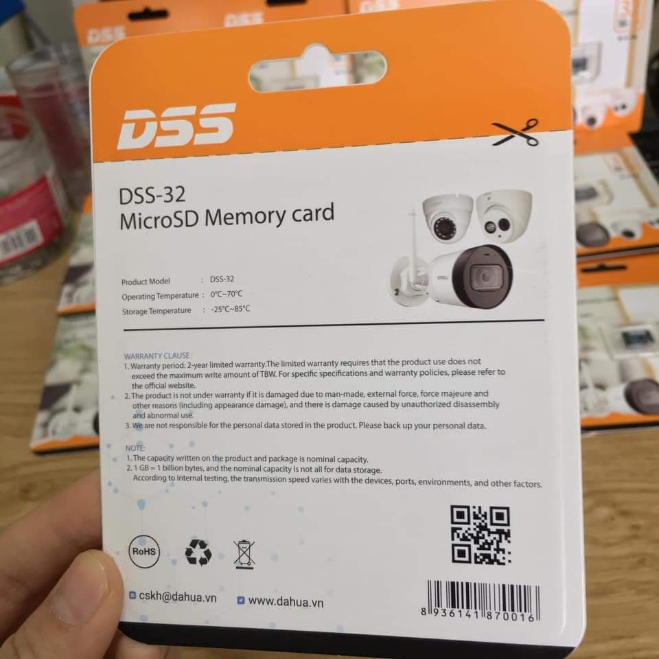 Thẻ Nhớ 64G DAHUA DSS Micro SD Chính Hãng - BH 24T 2022