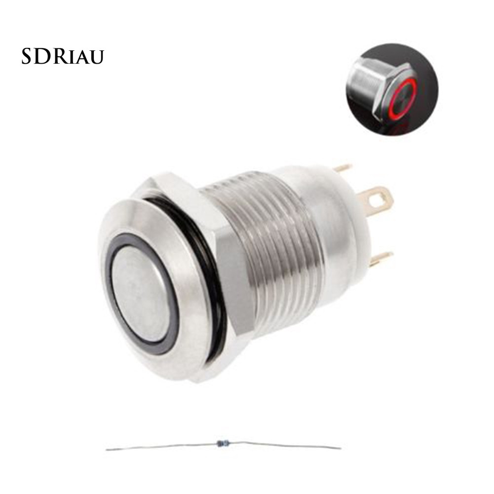 ✔Nút Nhấn Bật Tắt Đèn LED 12mm 3A / 220V DC