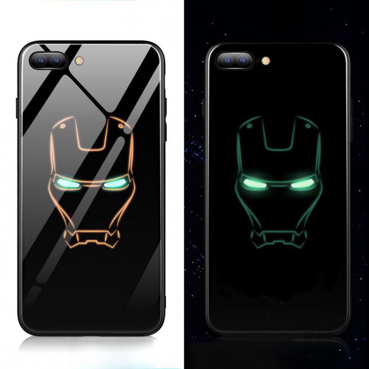 Ốp điện thoại iphone lưng mặt kính chủ đề Marvel cho iphone X Xr Xs 6 6s 7 7s 8 Plus