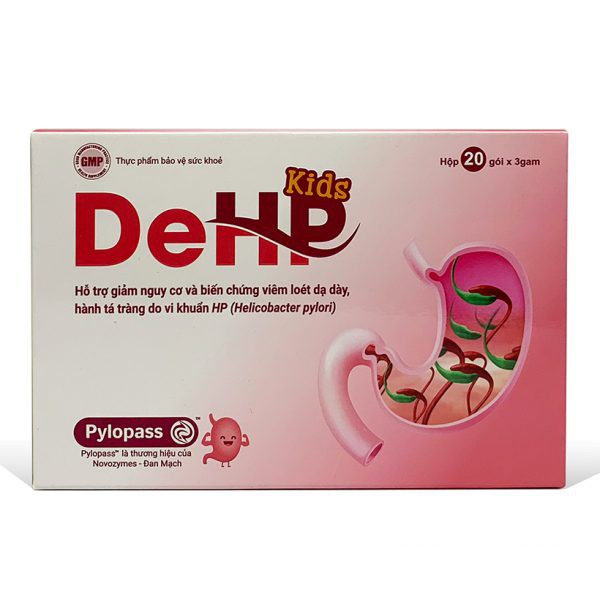 DeHP Kids – Hỗ trợ giảm nguy cơ viêm loét dạ dày do khuẩn HP (Hộp 20 gói)