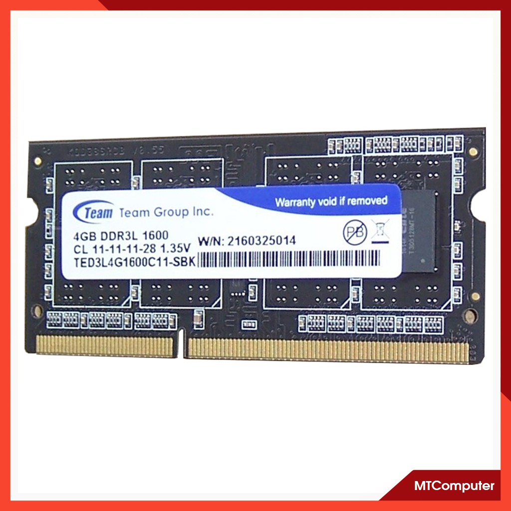 Ram DDR3L 4Gb 8Gb Bus 1600 1.35V dành cho laptop, Ram laptop nhiều nsx Hynix, Samsung, Micron, Kingston hàng chính hãng