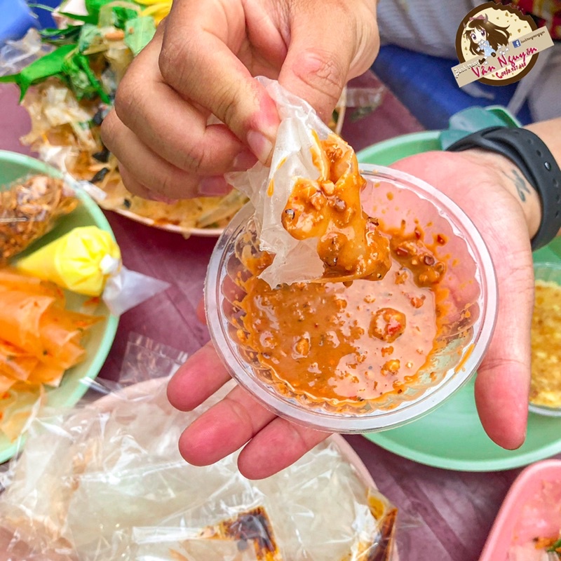 Set bánh tráng phơi sương muối sa tế tỏi hành phi