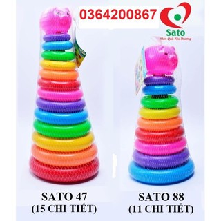 Đồ chơi xếp vòng mầm non sato - tháp xếp chồng