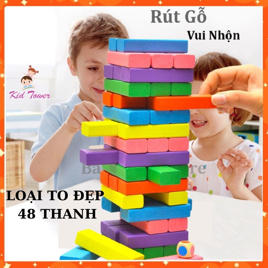 Rút gỗ màu loại to 48 thanh chất đẹp cầm cực nặng tay