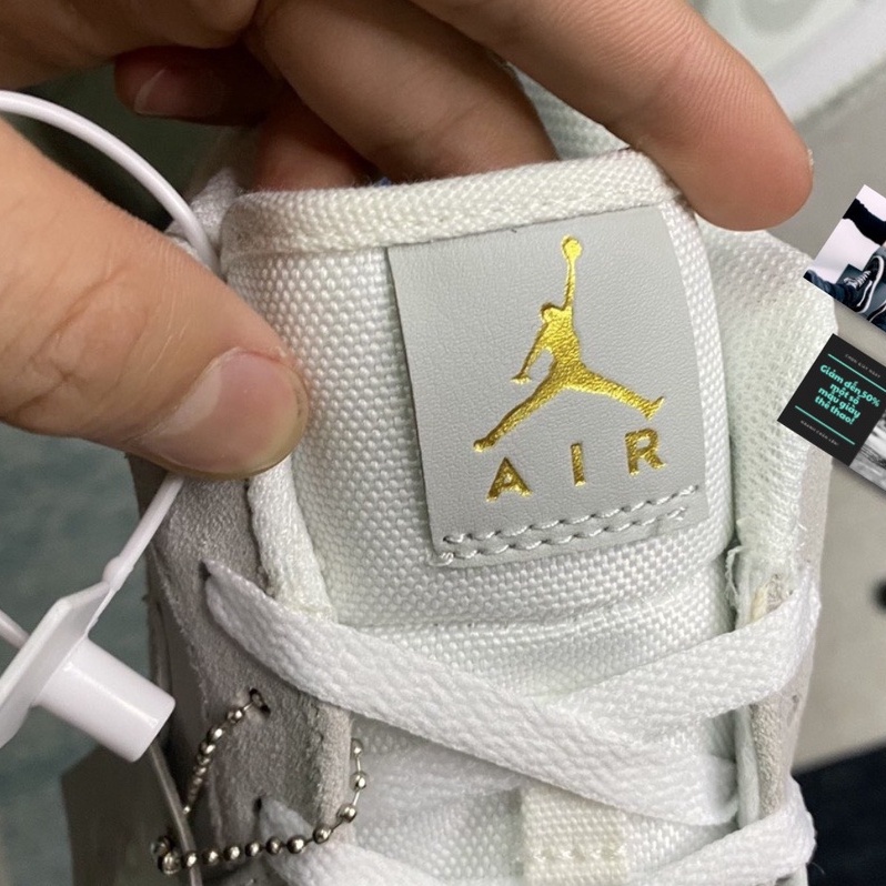 Giày thể thao sneaker Jodan 1 xám xanh thấp cổ nam nữ full box bill