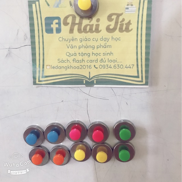 Nam châm núm siêu rẻ nhiều màu set 10 cái