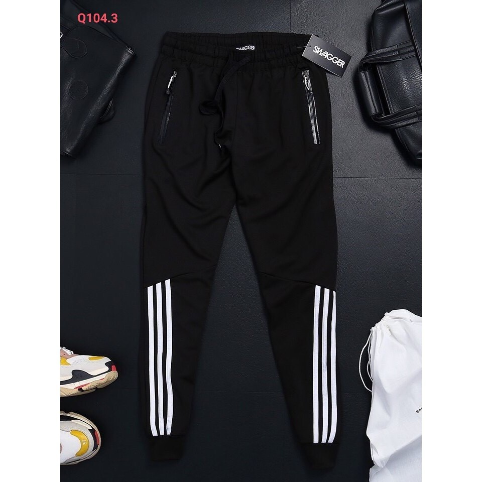 ❤️ ẢNH THẬT + VIDEO ❤️ Quần Jogger Nam Nữ TRƠN PHỐI SỌC Chất Vải NỈ Da Cá Cao Cấp Co Dãn 4 Chiều Không PHAI Không Xù