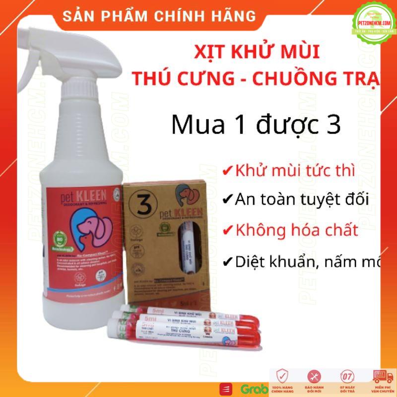Xịt Khử Mùi Thú Cưng Vi Sinh, Khử Hôi Chó Mèo - Khử Mùi Phân, Nước Tiểu, Cát Mèo, Chuồng Trại