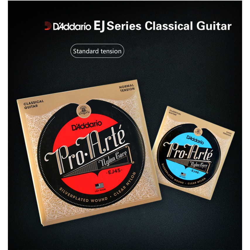 Dây Đàn Ghi Ta D'ADDARIO J45 J46 Ej27N Ej49 Chất Liệu Nylon Phong Cách Cổ Điển