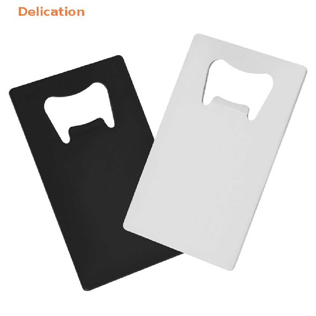 1 Dụng Cụ Mở Nắp Chai Bia S / S Hình Thẻ Bằng Thép Không Gỉ