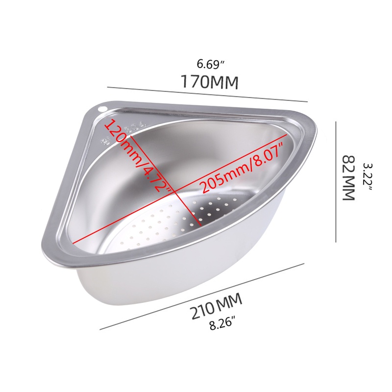 Rổ Nhựa Hình Tam Giác Gắn Bồn Rửa Chén Tiện Lợi