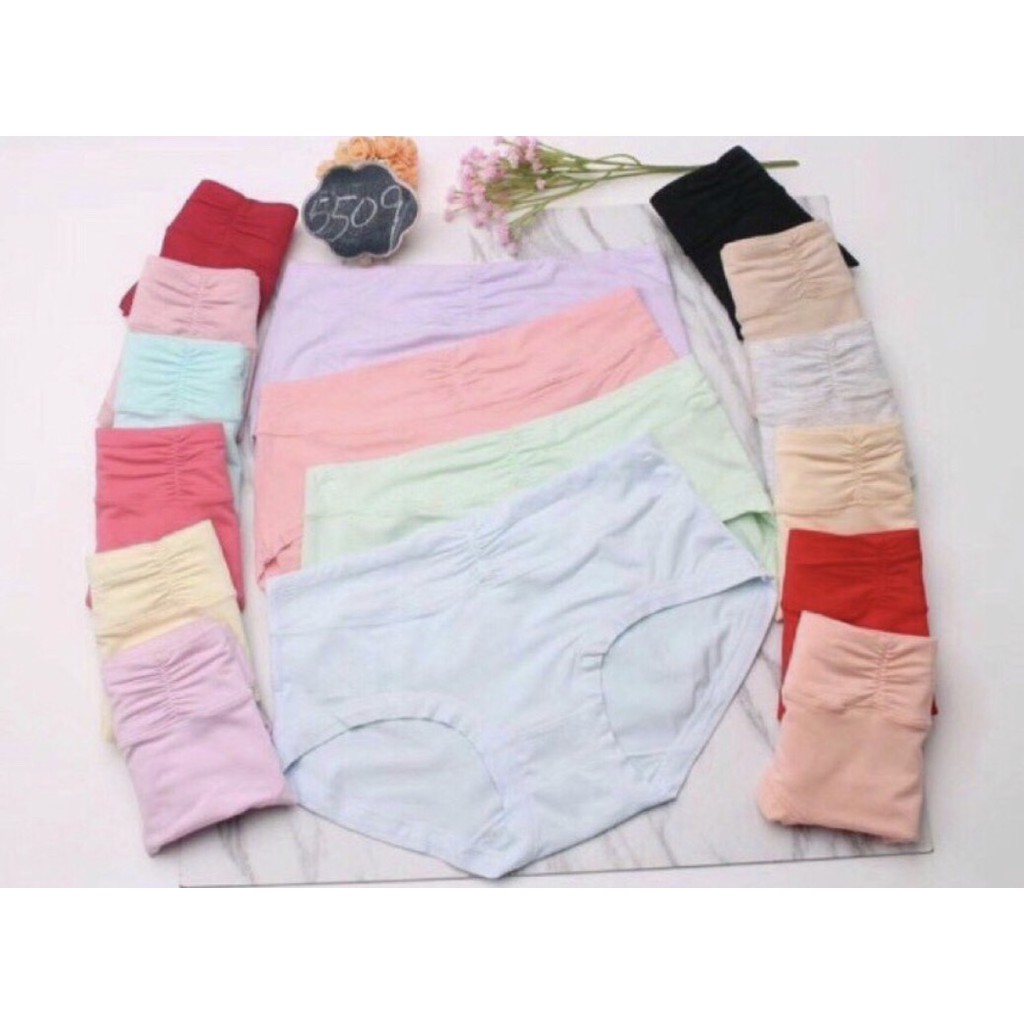 Combo Quần Lót Nữ Cotton 100% Thấm Hút Tốt Lưng Cao Mềm Mại Hieu Store24h - 5509