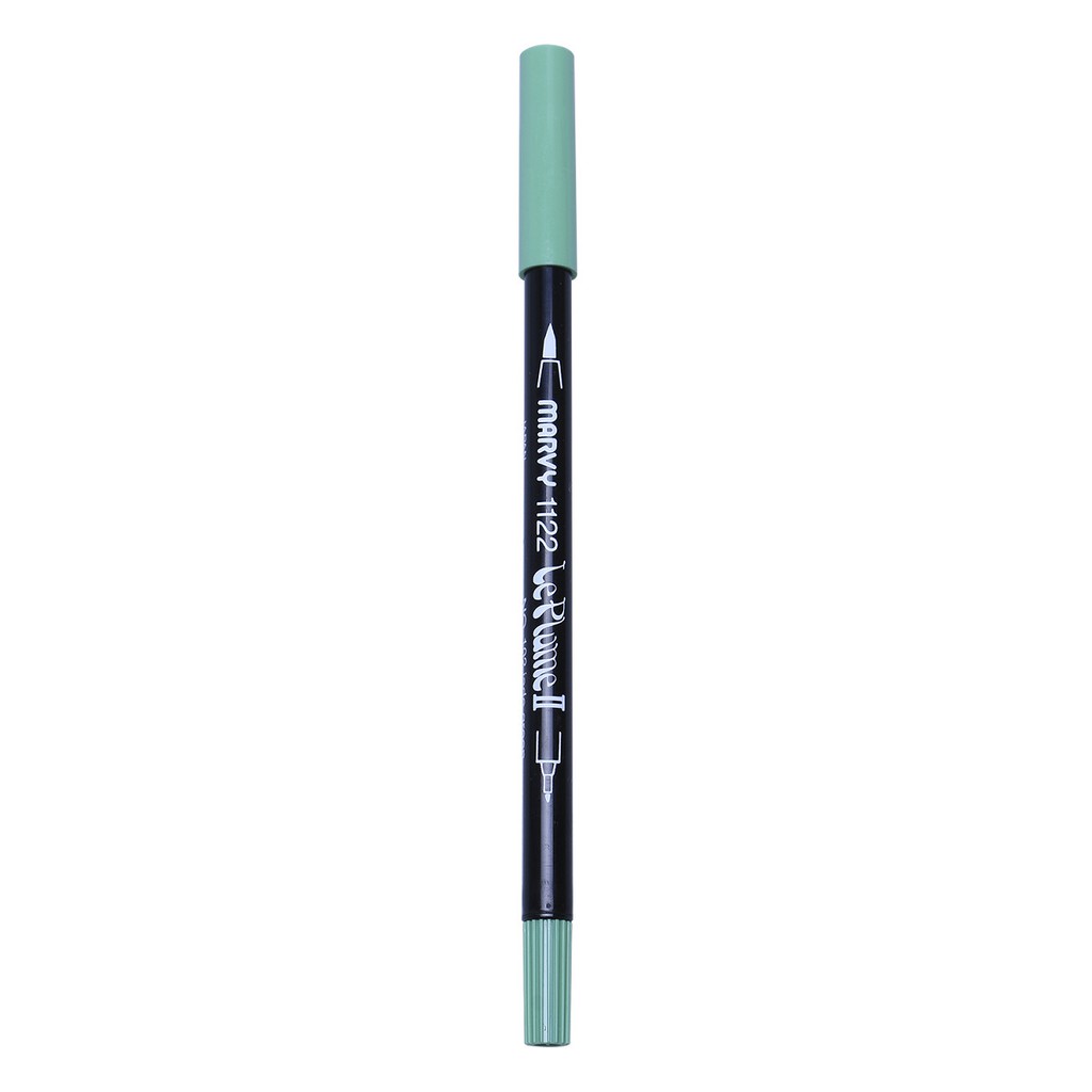 Bút lông đầu cọ viết calligraphy Marvy Le Plume II Double-Sided Watercolor Marker - Màu xanh lá (Jade Green - 102)