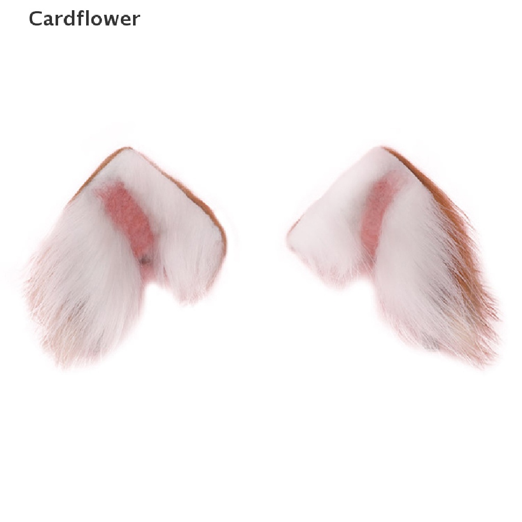 &lt; Cardflower &gt; Kẹp Tóc Tai Cáo Lông Xù Phụ Kiện Hóa Trang Lolita