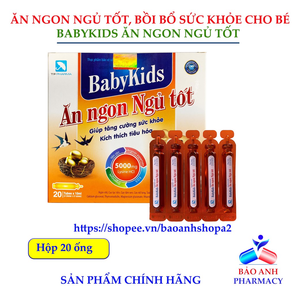 Ăn ngon ngủ ngon dạng ống cho bé, dùng tốt cho bé lười ăn, biếng ăn, chậm lớn, giúp tăng cân - Babykids Ăn ngon ngủ tốt
