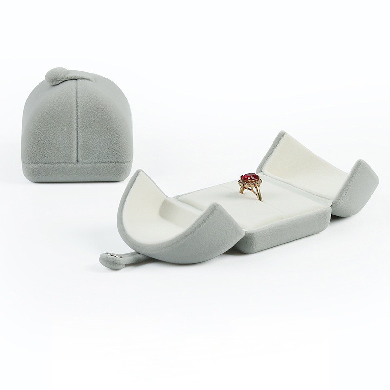 Hộp đựng trang sức vải flannel hai ngăn tiện dụng