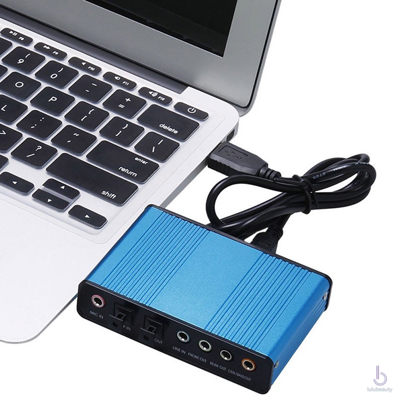 USB 6 Channel 5.1 External Optical Audio Sound Card S/PDIF for Laptop PC