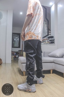 Tie dye orange waxed