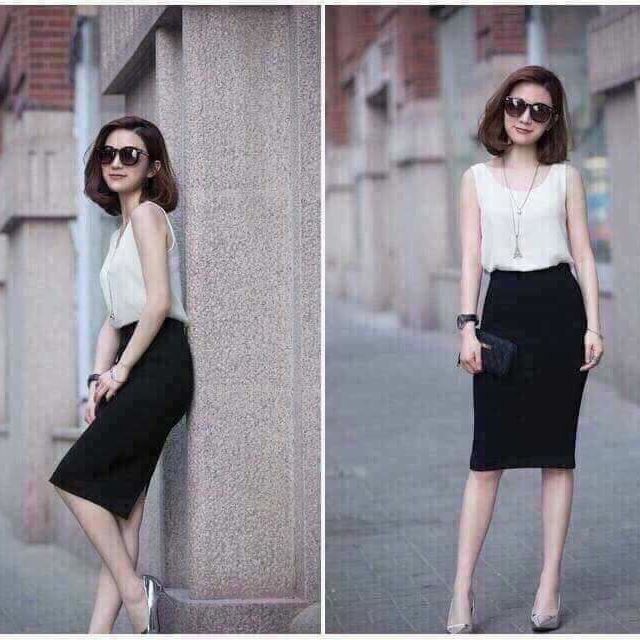 Chân váy bút chì dáng dài,Chân váy công sở nữ Umi co giãn | BigBuy360 - bigbuy360.vn