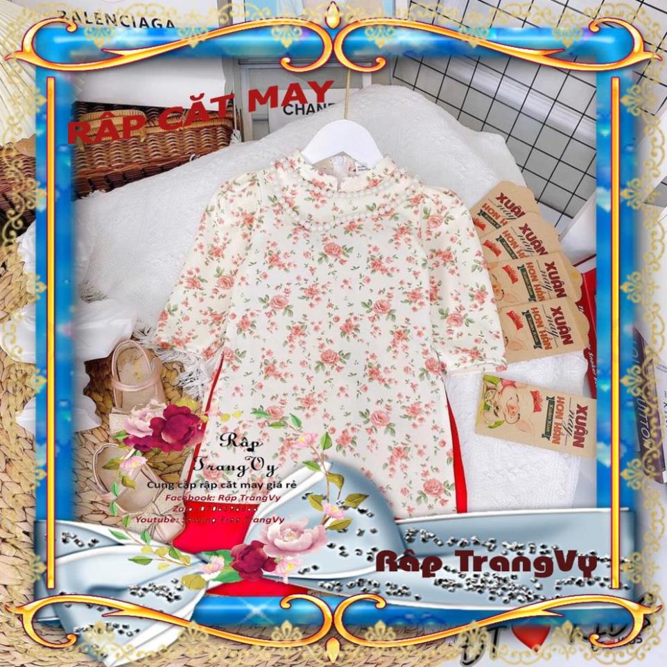 ADCT02 - Rập giấy cắt may áo dài cách tân cho bé gái size từ 1 - 10 tuổi - Rập TrangVy