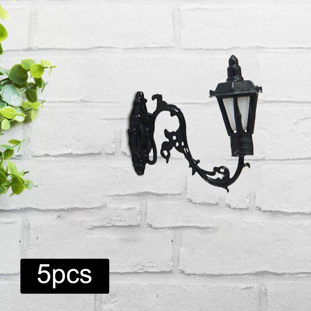 [Dolity2] 5 Đèn LED Gắn Tường Trang Trí Nhà Búp Bê / Tỷ Lệ 1: 12