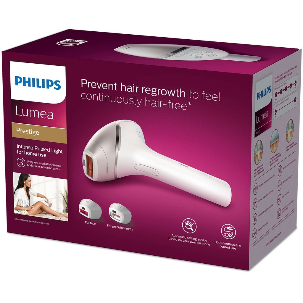 Máy triệt lông Philips Lumea Advanced IPL Bri923/00 tại nhà an toàn không tê đau [nhập Đức chính hãng]