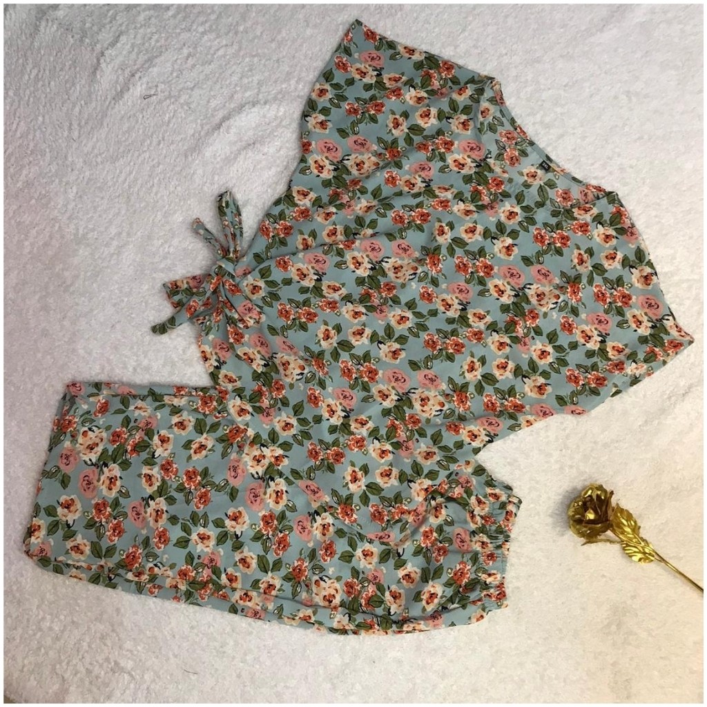 Đồ Bộ Nữ B08 VNXK Chất Lanh Lụa Lửng Kiểu Eo Thắt Nơ Xinh Xắn (ẢNH SHOP TỰ CHỤP) | BigBuy360 - bigbuy360.vn