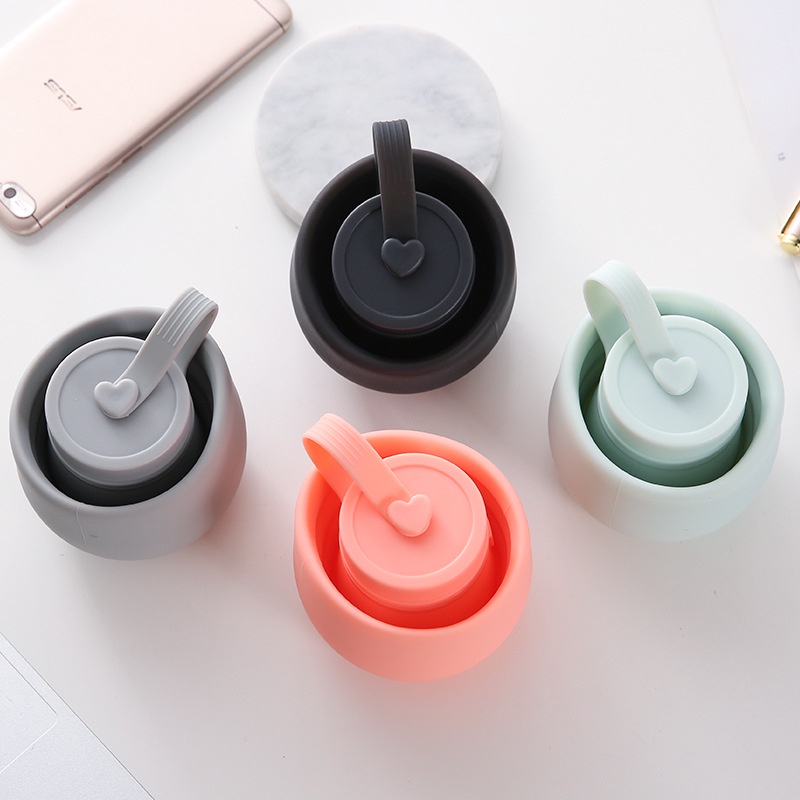 Bình Nước 500ml Gấp Gọn Thành Ly Nước 200ml Chất Liệu Silicon Cao Cấp