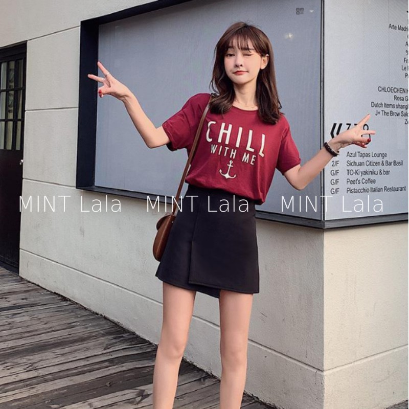 Chân Váy Màu Đen Công Sở Lệch Tà Dáng Ngắn Đẹp | BigBuy360 - bigbuy360.vn