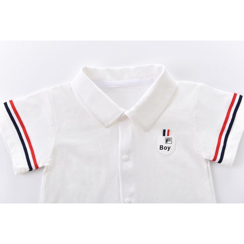 Bộ Áo Liền Quần Cotton Tay Ngắn Phong Cách Thể Thao Thời Trang Hàn Quốc Cho Bé