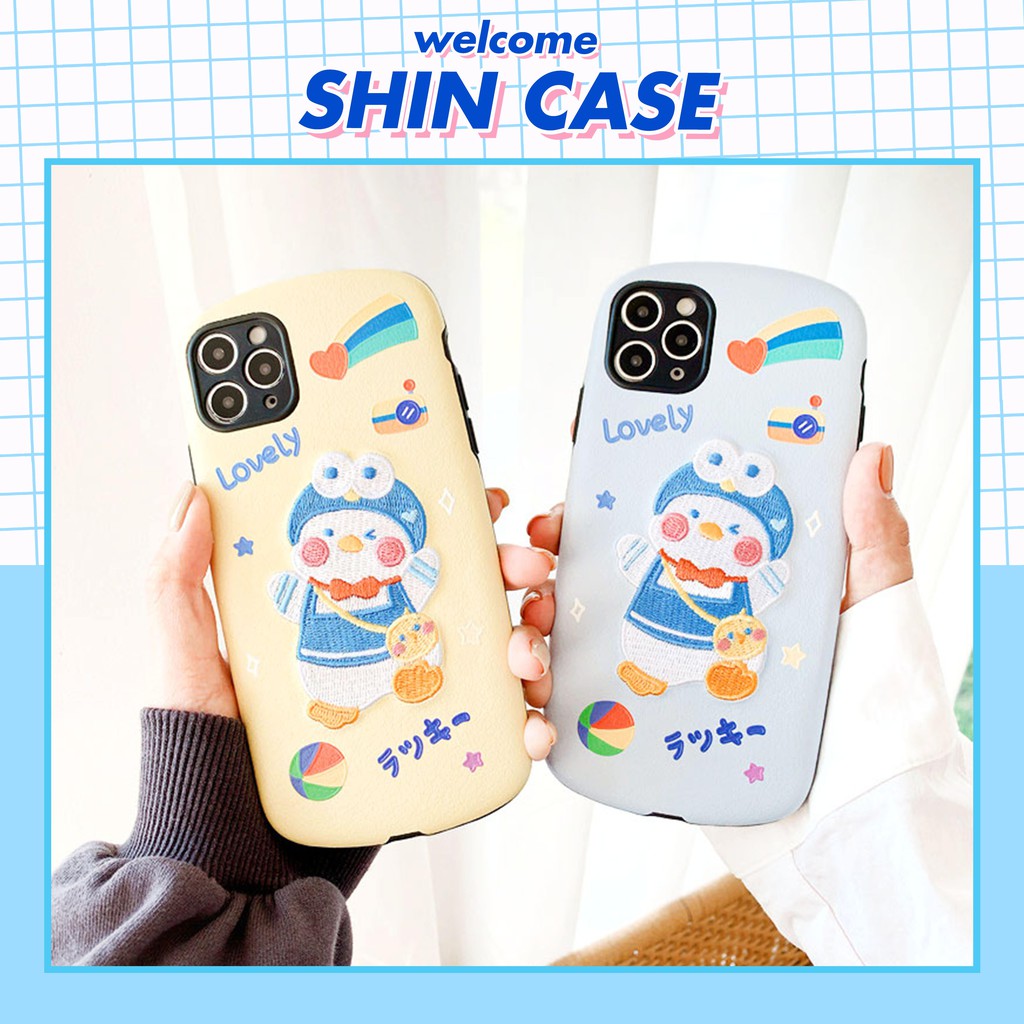 Ốp lưng iphone Vịt Béo thêu viền cong chống va đập 5/5s/6/6plus/6s/6splus/7/7plus/8/8plus/x/xs/11/12/pro/max/plus/promax | BigBuy360 - bigbuy360.vn